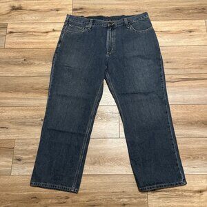 Men's Carhartt Relaxed Fit Denim Jeans SZ 40x28 Blue Cotton Modern 101483-968